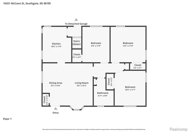 Homes for sale in Southgate, MI | 15421 Mccann St, Southgate, MI 48195 | MLS# 61008195
