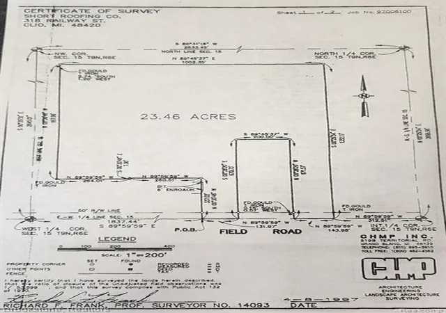 Photo 2 of Land for sale at 3338 Field Rd, Clio, MI 48420 1158 | MLS# 60383515 | Listing updated on 2026-09-01