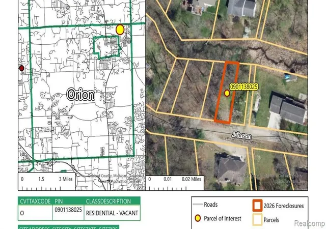 Photo 3 of Land for sale at 0000 Johnson Dr | Lot 4, Lake Orion, MI 48362 | MLS# 61025369 | Listing updated on 2026-09-08