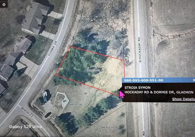 Photo 3 of Land for sale at Lot 551 Hockaday Rd, Gladwin, MI 48624 | MLS# 50196751 | Listing updated on 2026-07-01