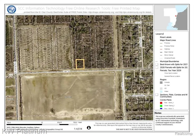 Land for sale at 0 Montana, Marysville, MI 48040 | MLS# 61019406