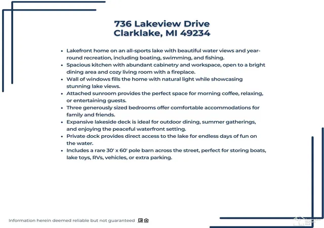 42nd image of 736 Lakeview Dr, Clarklake, MI 49234 | MLS# 50213556