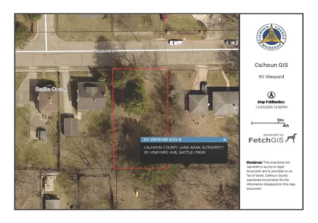 Photo 1 of Land for sale at 95 Vineyard Ave, Battle Creek, MI 49037 | MLS# 70505016 | Listing updated on 2026-08-11