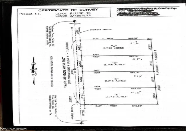 Photo 1 of Land for sale at 0 D Nw Lowe Plank Rd, Lenox, MI 48050 | MLS# 50100672 | Listing updated on 2026-08-30