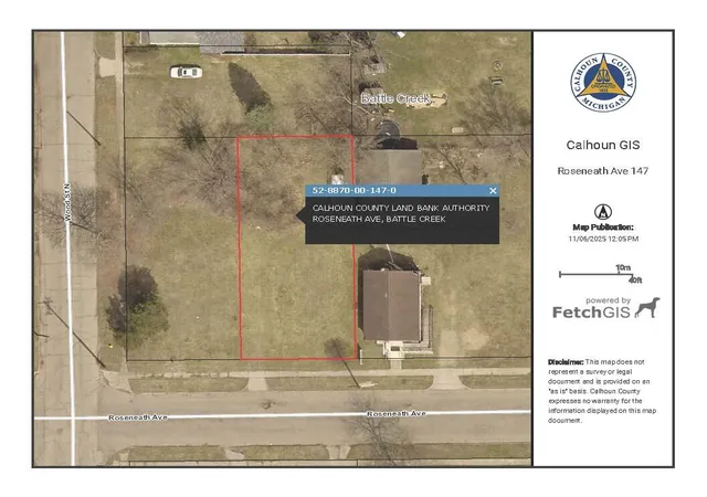 Photo 1 of Land for sale at V/l Roseneath Ave, Battle Creek, MI 49017 | MLS# 70505019 | Listing updated on 2026-08-10
