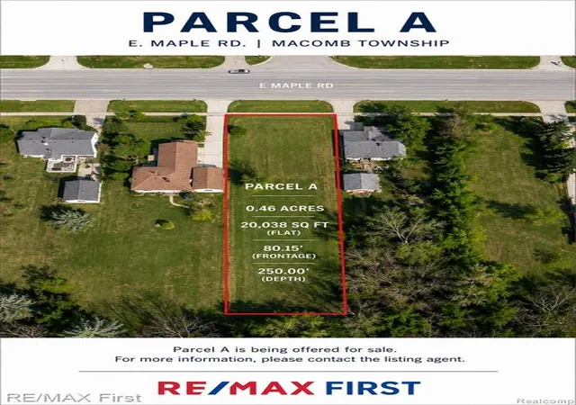 Photo 1 of Land for sale at Vacant E Maple Rd, Troy, MI 48083 | MLS# 60959848 | Listing updated on 2026-08-10