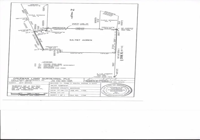 Photo 2 of Sale Pending at 0 Crowe Rd, Milan, MI 48160 | MLS# 70390685 | Listing updated on 2025-10-31