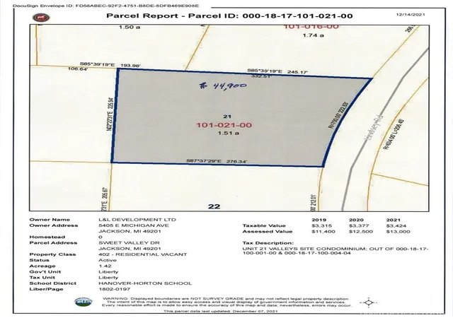 Photo 2 of Land for sale at 0 Lindsey Unit 21 Dr, Jackson, MI 49201 | MLS# 70378744 | Listing updated on 2026-01-26