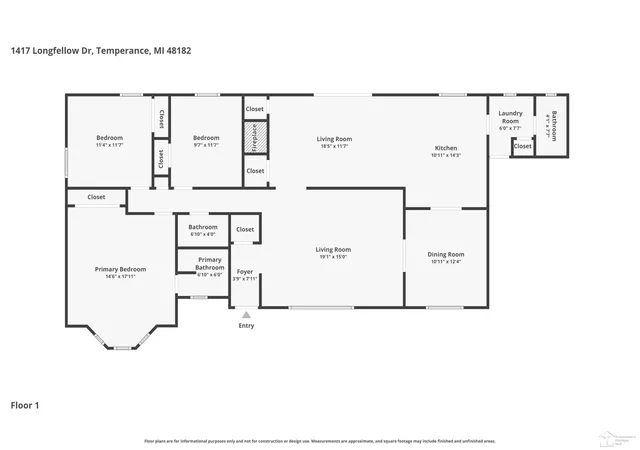Homes for sale in Temperance, MI | 1417 Longfellow Dr, Temperance, MI 48182 | MLS# 50213118