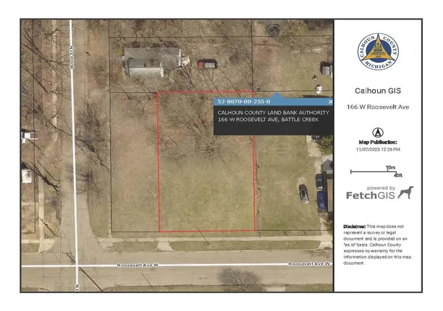 Photo 1 of Land for sale at 166 W Roosevelt Ave, Battle Creek, MI 49037 | MLS# 70505008 | Listing updated on 2026-08-10