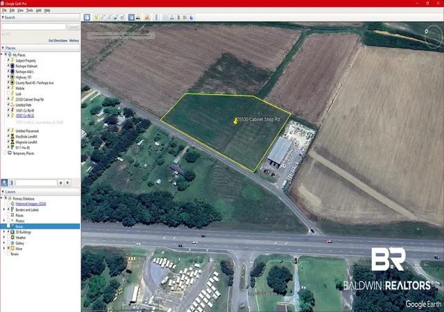 Photo 3 of Land for sale at 25508 Cabinet Shop Rd, Loxley, AL 36551 | MLS# 386679 | Listing updated on 2026-08-18