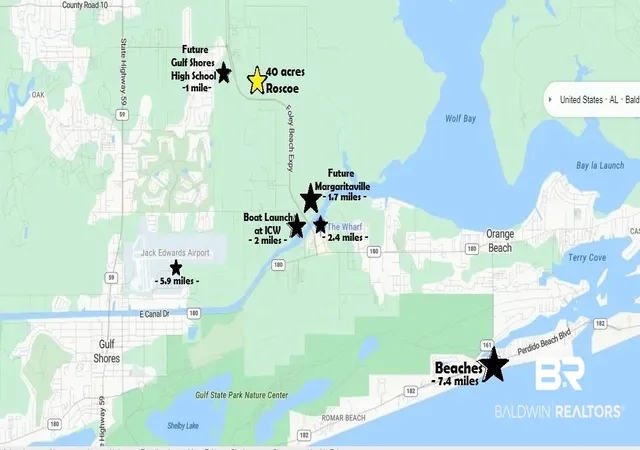 Photo 3 of Land for sale at 6684 Roscoe Rd, Gulf Shores, AL 36542 | MLS# 398862 | Listing updated on 2026-08-02