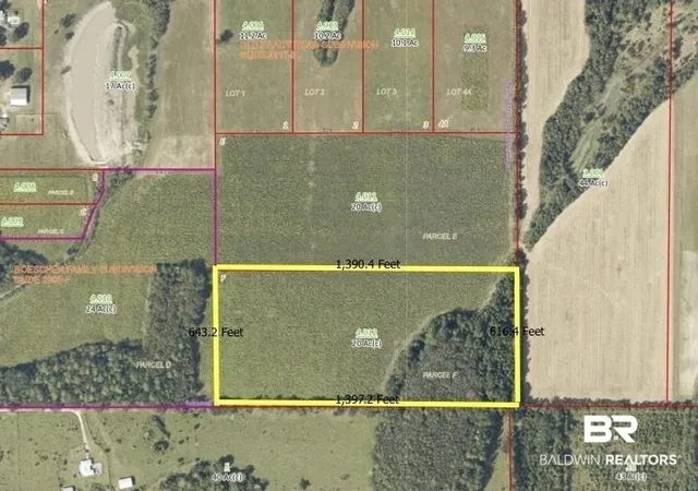 Photo 1 of Land for sale at F Old Brady Rd, Bay Minette, AL 36507 | MLS# 393101 | Listing updated on 2026-08-11