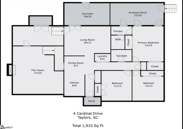 Photo 2 of Single family home for sale at 4 Cardinal Dr, Taylors, SC 29687 | MLS# 1600118 | Listing updated on 2026-08-07