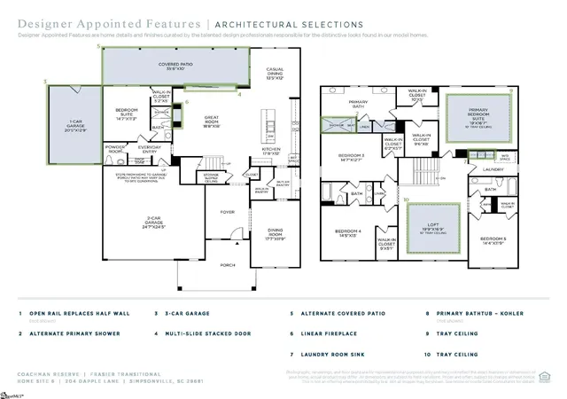 Photo 3 of Single family home for sale at 204 Dapple Ln #Lot 6 Fraiser Transitional, Simpsonville, SC 29681 | MLS# 1599490 | Listing updated on 2026-09-01