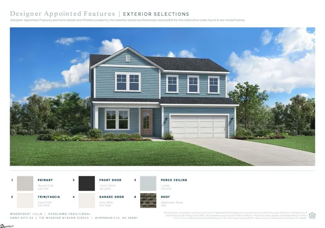 Homes for sale in Simpsonville, SC | 110 Winding Stream Cir #Lot 23 Henslows Traditional, Simpsonville, SC 29681 | MLS# 1583832