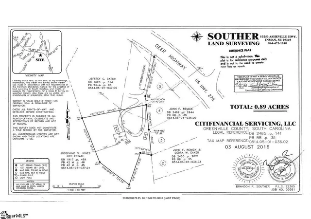 Photo 8 of Land for sale at 3407 Geer Hwy, Marietta, SC 29661 | MLS# 1600913 | Listing updated on 2026-08-14