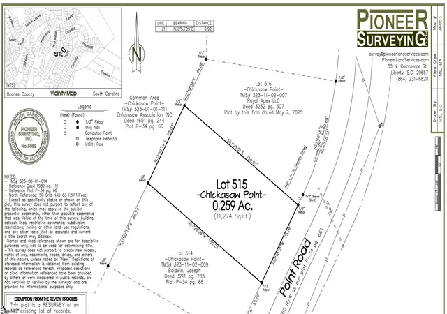 Photo 3 of Land for sale at Lot 515 Point Road Road, Westminster, SC 29693 | MLS# 1585290 | Listing updated on 2026-09-24