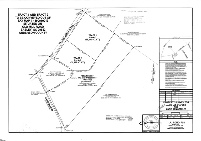 Photo 3 of Sale Pending at Tract 2 Old Mill Rd, Easley, SC 29642 | MLS# 1599967 | Listing updated on 2026-09-17
