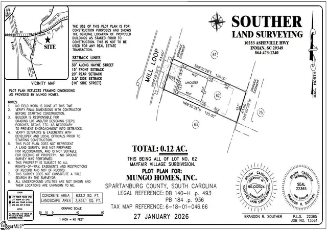 Homes for sale in Spartanburg, SC | 2316 Mill Loop #Lot 62, Spartanburg, SC 29301 | MLS# 1582841