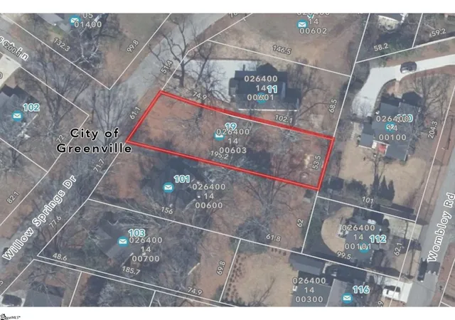 Photo 1 of Land for sale at 19 Willow Springs Dr, Greenville, SC 29607 | MLS# 1598123 | Listing updated on 2026-09-09