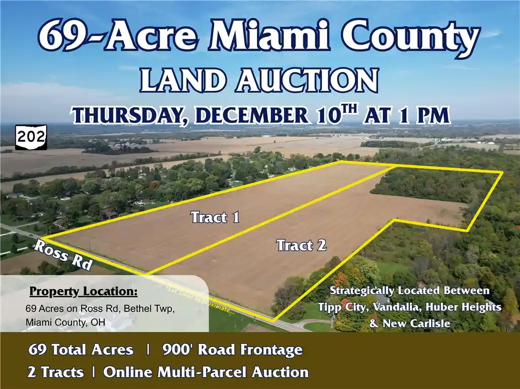 Photo 1 of Land for sale at Tract 2 Ross Rd, Bethel Twp, OH 45371 | MLS# 972185 | Listing updated on 2026-10-30