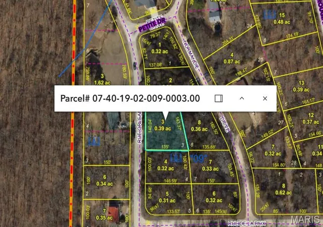 Homes for sale in Bonne Terre, MO | Lot 3 Rue Orleans, Bonne Terre, MO 63628 | MLS# MIS25079448