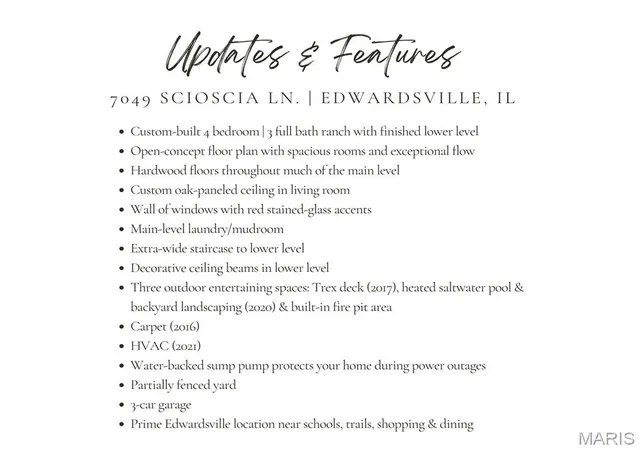 2nd image of 7049 Scioscia Ln, Edwardsville, IL 62025 | MLS# MIS26038207