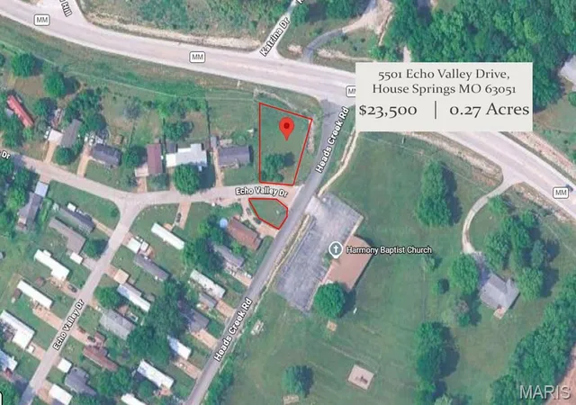 Photo 1 of Land for sale at 5501 Echo Valley Dr, House Springs, MO 63051 | MLS# MIS26038579 | Listing updated on 2026-08-15