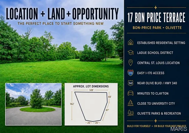 Photo 3 of Land for sale at 17 Bon Price Ter, Saint Louis, MO 63132 | MLS# MIS26050451 | Listing updated on 2026-09-10