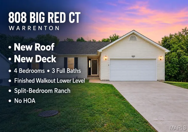 Single family home for sale at 808 Big Red Ct, Warrenton, MO 63383 | MLS# MIS26052712