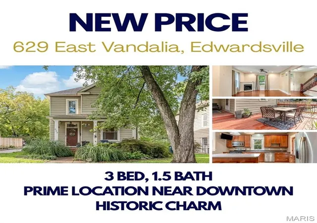 Photo 1 of Single family home for sale at 629 E Vandalia St, Edwardsville, IL 62025 | MLS# MIS26052808 | Listing updated on 2026-09-06