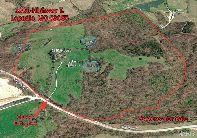 Photo 3 of Land for sale at 1908 Hwy T, Labadie, MO 63055 | MLS# MIS26060805 | Listing updated on 2026-09-21