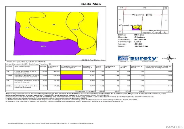 Photo 2 of Land for sale at 0 Wesselmann Rd, Carlyle, IL 62231 | MLS# MIS26064085 | Listing updated on 2026-10-06