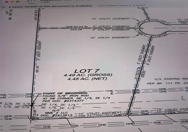 Photo 3 of Land for sale at Lot 7 Ridgewood Pl, Villa Ridge, MO 63089 | MLS# MIS26064167 | Listing updated on 2026-10-06