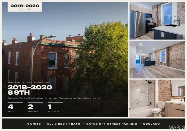 Multi family home for sale at 2018 S 9th Street, St Louis, MO 63104 | MLS# MIS26065791