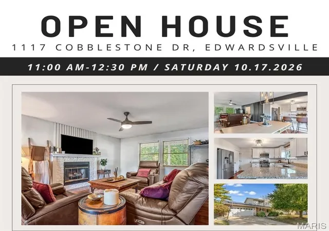 Photo 1 of Single family home for sale at 1117 Cobblestone Dr, Edwardsville, IL 62025 | MLS# MIS26066564 | Listing updated on 2026-10-18