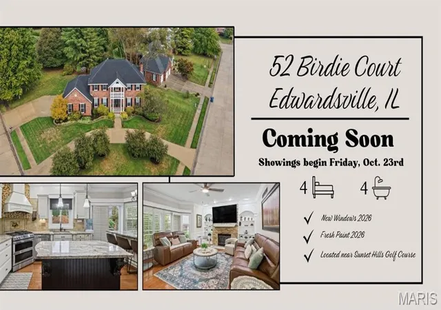 Photo 1 of Single family home for sale at 52 Birdie Ct, Edwardsville, IL 62025 | MLS# MIS26067013 | Listing updated on 2026-10-23