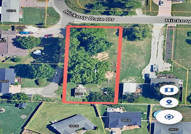 Photo 1 of Land for sale at 538 Hickory Dale Dr, Saint Charles, MO 63304 | MLS# 25023092 | Listing updated on 2025-04-14
