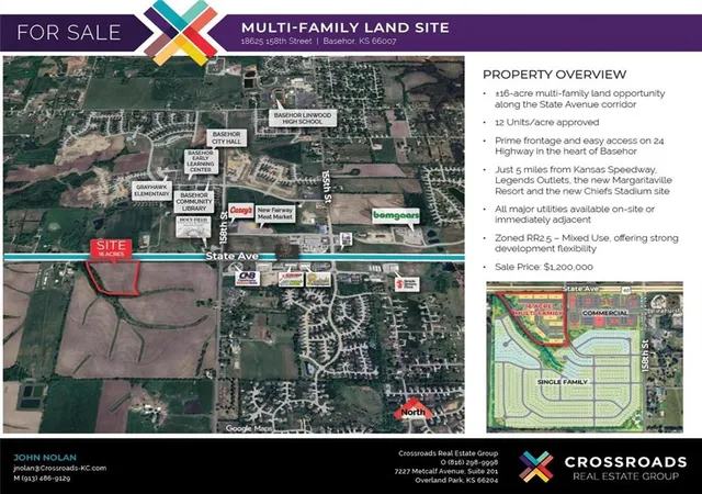 Photo 2 of Land for sale at Sw Cor Of 158th Ave, Basehor, KS 66007 | MLS# 2609576 | Listing updated on 2026-07-28