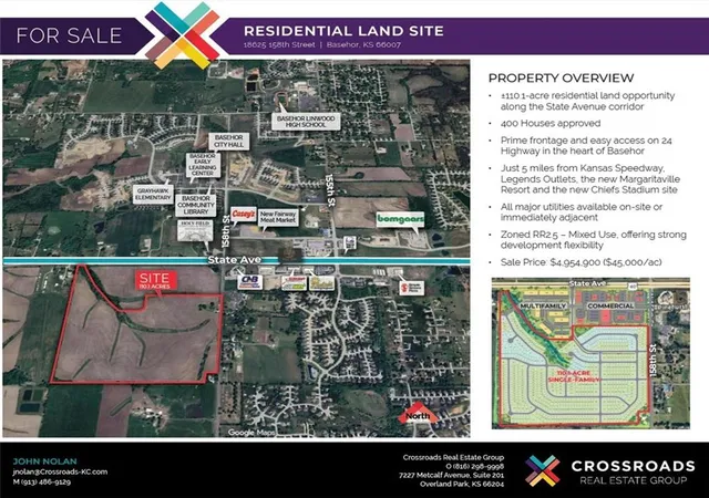 Photo 3 of Land for sale at Sw Cor Of 158th Ave, Basehor, KS 66007 | MLS# 2609576 | Listing updated on 2026-07-28