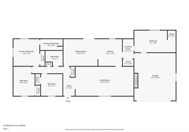 Photo 46 of Single family home for sale at 314 Mcatee Rd, Iola, KS 66749 | MLS# 2647570 | Listing updated on 2026-10-18
