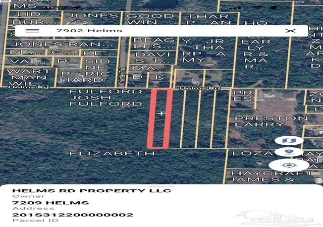 Photo 1 of Land for sale at 7209 Helms Rd, Pensacola, FL 32526 | MLS# 682193 | Listing updated on 2026-05-06