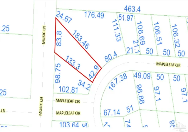Photo 1 of Land for sale at 487 Mapleleaf Cir, Pensacola, FL 32514 | MLS# 681345 | Listing updated on 2026-05-04
