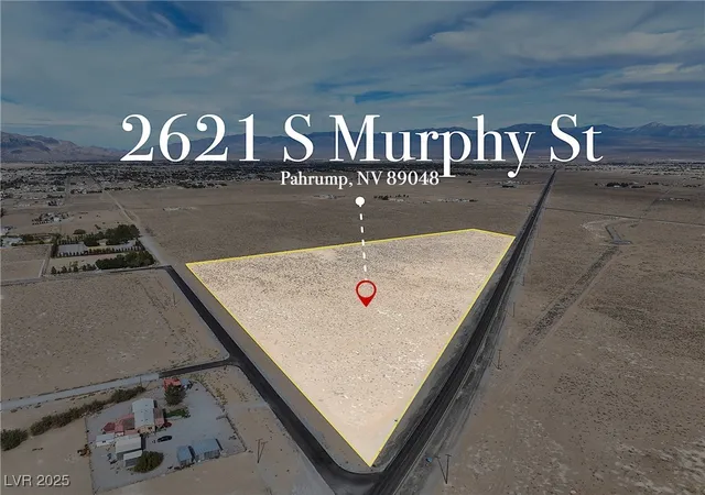 Photo 2 of Land for sale at 2621 S Murphy St, Pahrump, NV 89048 | MLS# 2729314 | Listing updated on 2025-10-27