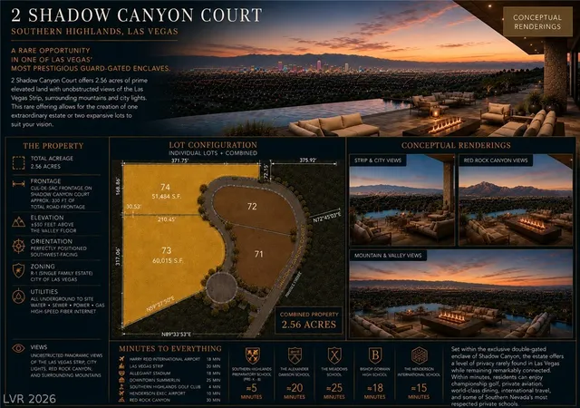 Photo 2 of Land for sale at 2 Shadow Cyn Ct, Las Vegas, NV 89141 | MLS# 2644191 | Listing updated on 2026-07-17