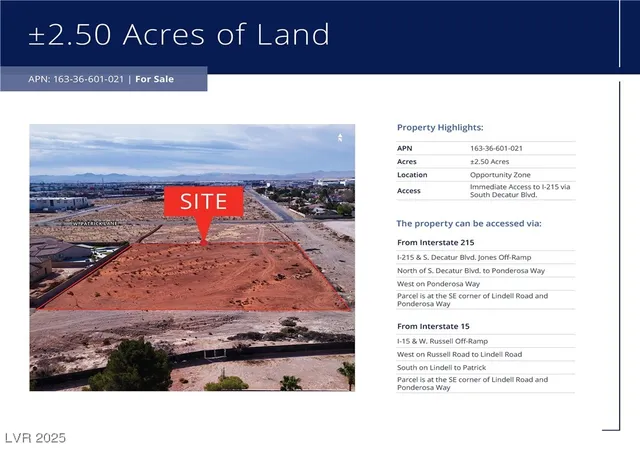 Photo 1 of Land for sale at S Lindell Rd, Las Vegas, NV 89118 | MLS# 2668320 | Listing updated on 2026-10-07