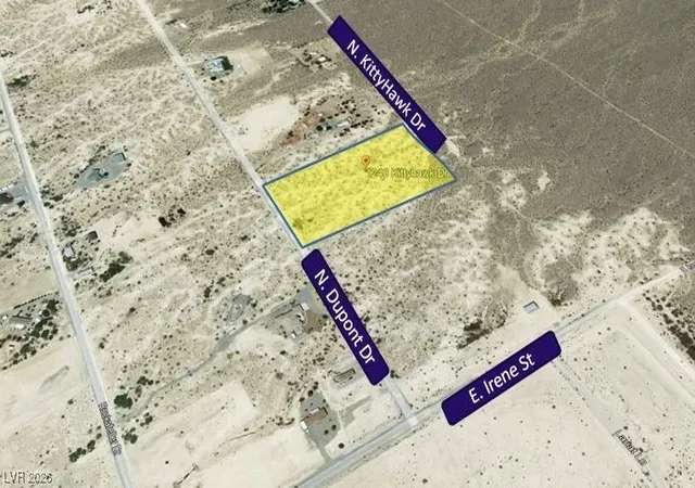 Photo 2 of Land for sale at 1240 N Kittyhawk Dr, Pahrump, NV 89060 | MLS# 2749411 | Listing updated on 2026-07-13