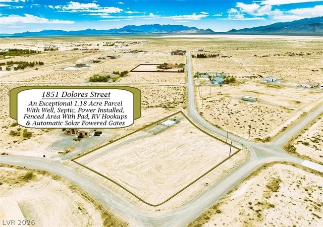 Photo 1 of Land for sale at 1851 Dolores St, Pahrump, NV 89048 | MLS# 2778063 | Listing updated on 2026-05-06