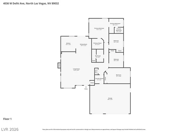 Photo 2 of Single family home for sale at 4036 W Delhi Ave, North Las Vegas, NV 89032 | MLS# 2798074 | Listing updated on 2026-07-25